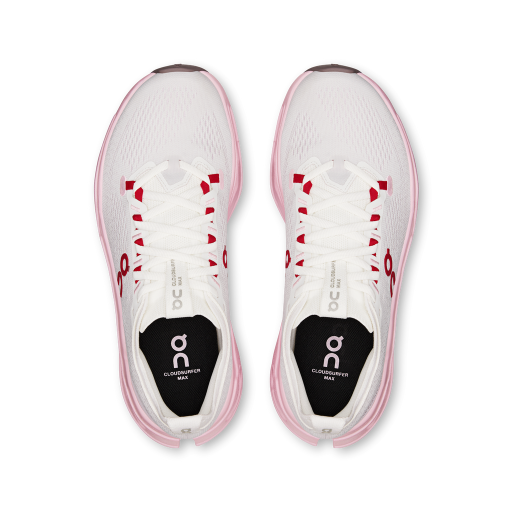On Running Women's Cloudsurfer Max Shoes - Ivory / Peony