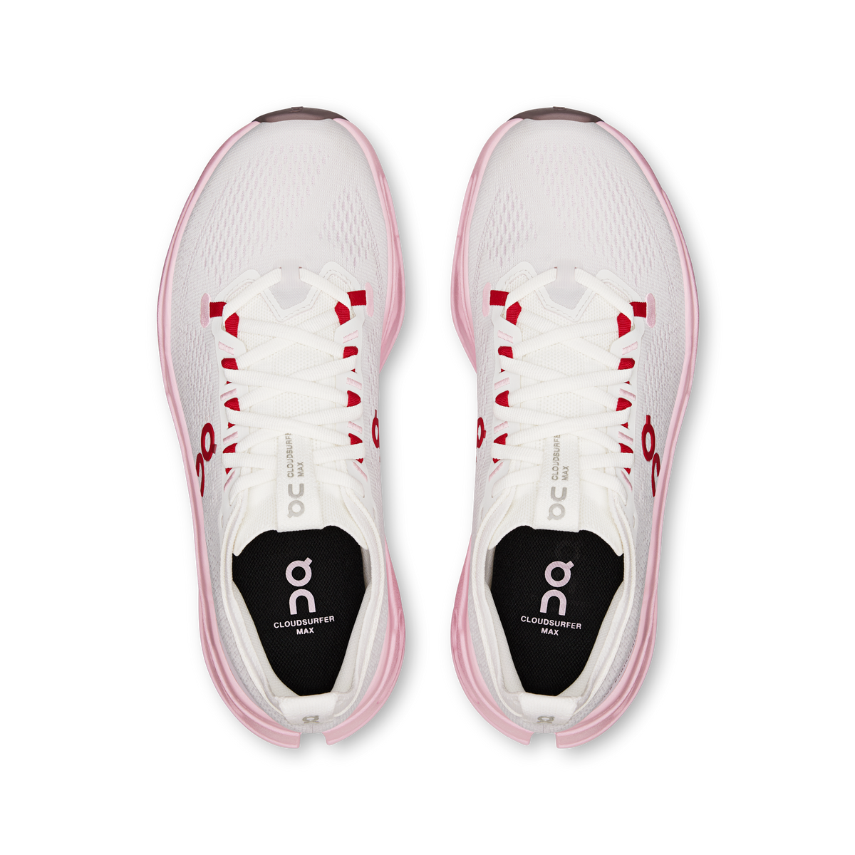 On Running Women's Cloudsurfer Max Shoes - Ivory / Peony