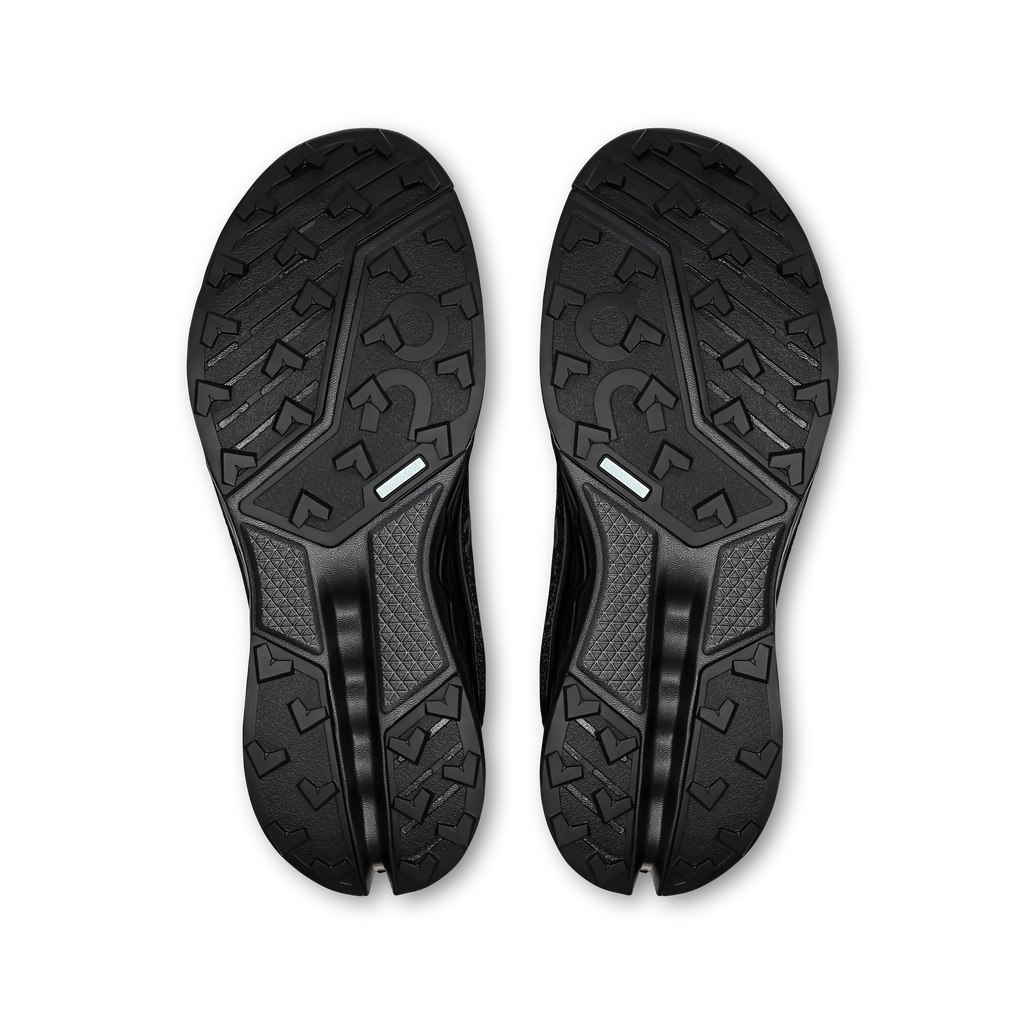On Running Women's Cloudsurfer Trail 2 Waterproof Shoes - Black / Black