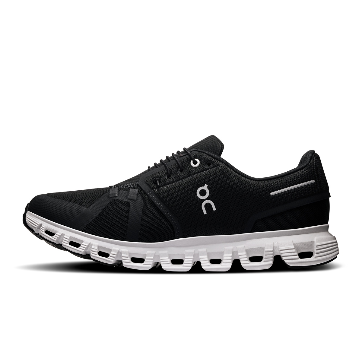 On Running Men's Cloud 6 Wide Shoes - Black / White