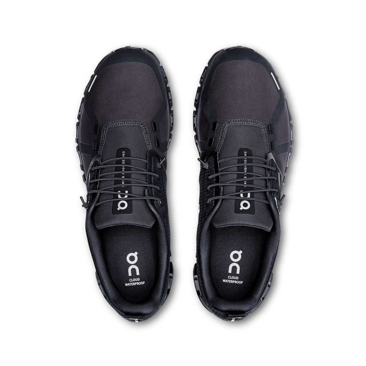 On Running Men's Cloud 6 Waterproof Shoes - Black / Black