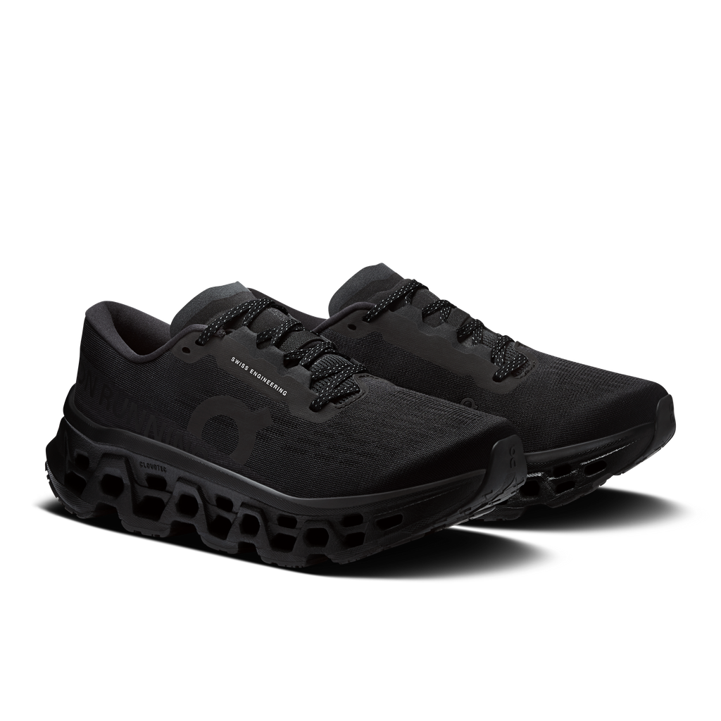 On Running Women's Cloudmonster 3 Wide Shoes - Black / Black