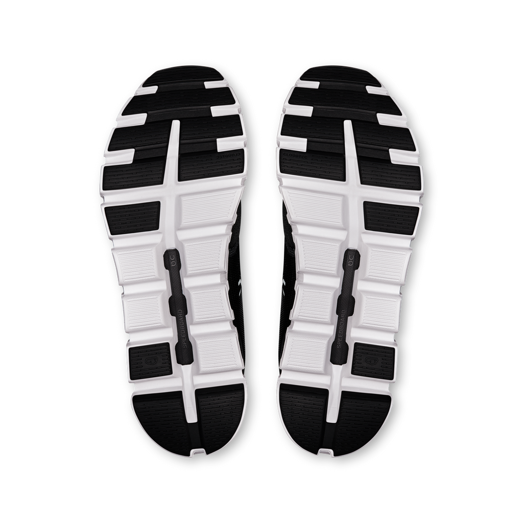 On Running Men's Cloud 6 Wide Shoes - Black / White