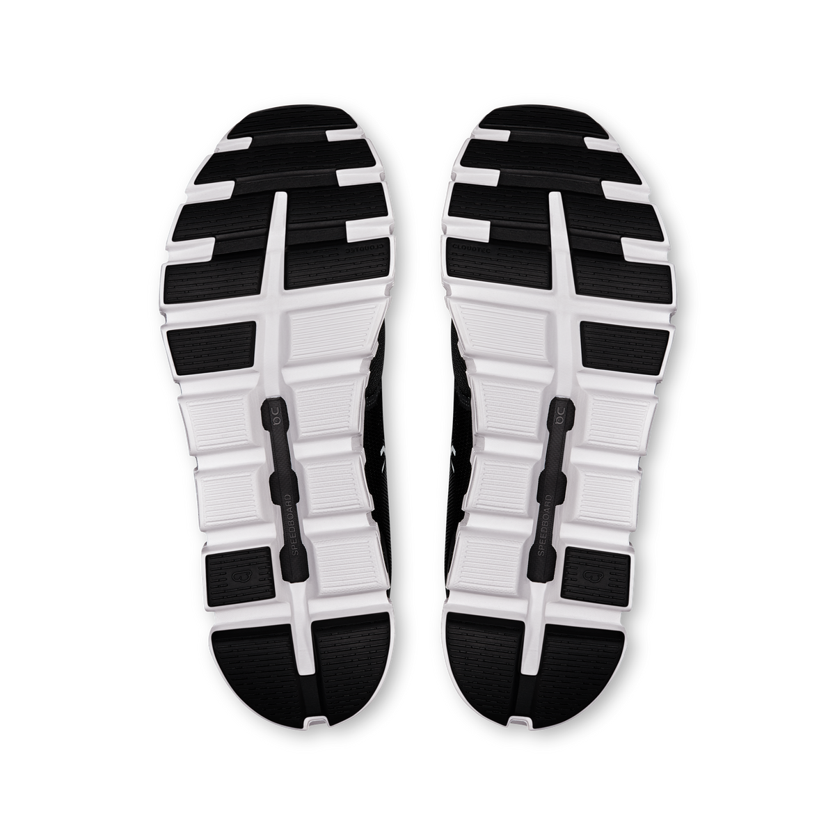 On Running Men's Cloud 6 Wide Shoes - Black / White