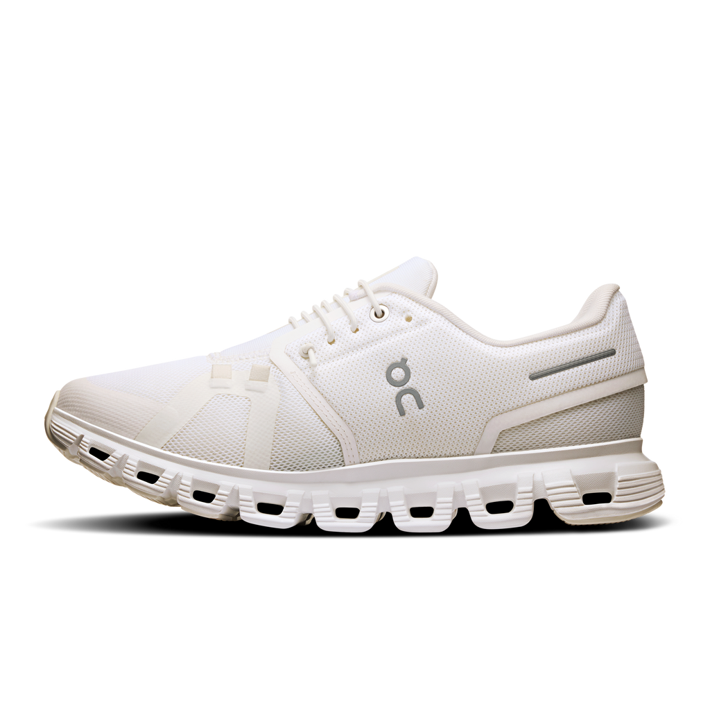 On Running Women's Cloud 6 Wide Shoes - White / White