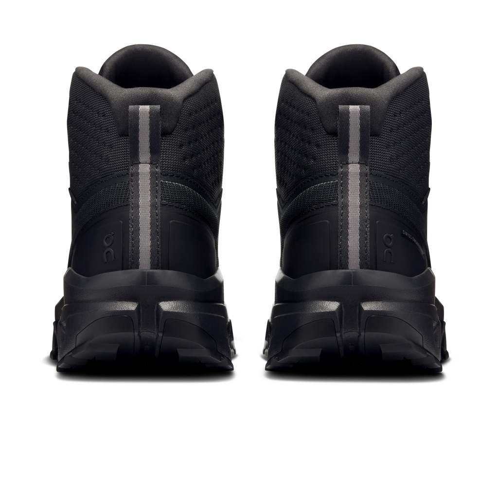 On Running Women's Cloudrock Mid Waterproof Shoes - Black / Black