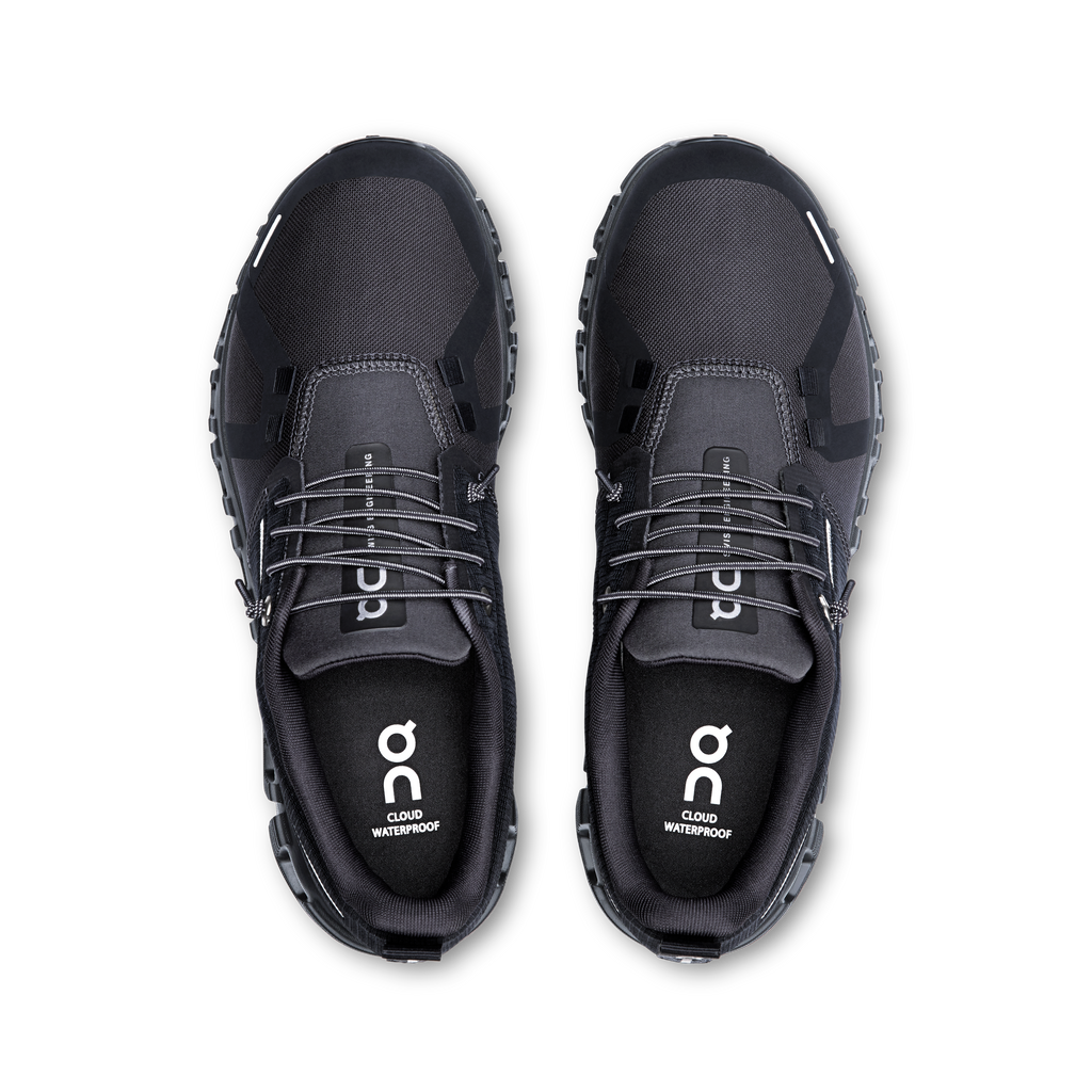 On Running Women's Cloud 6 Waterproof Shoes - Black / Black