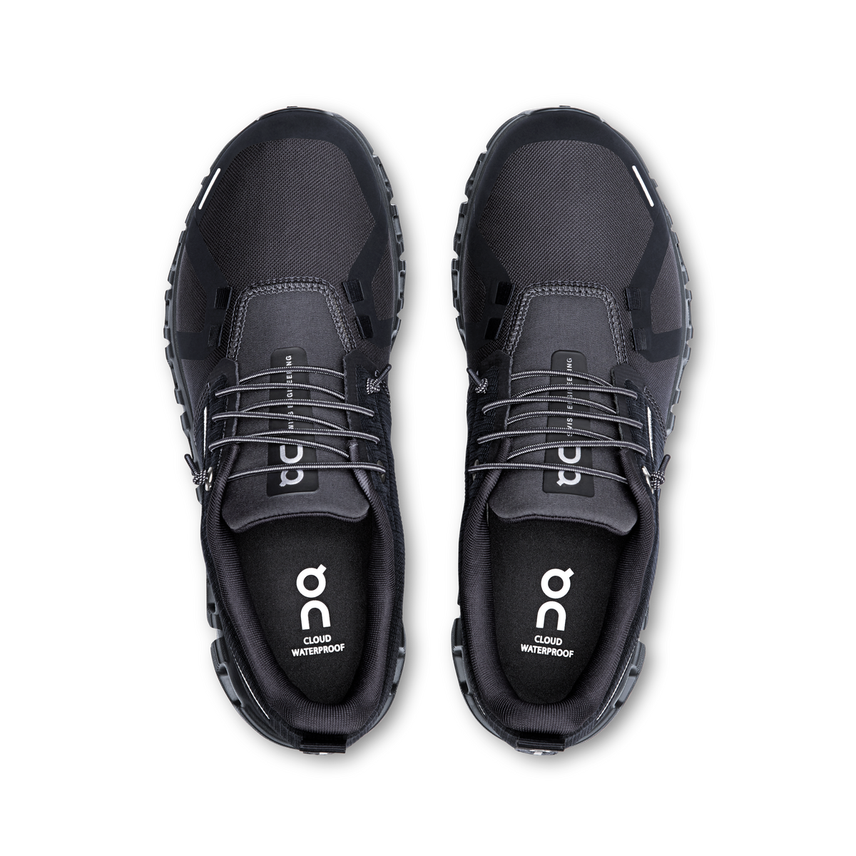 On Running Women's Cloud 6 Waterproof Shoes - Black / Black