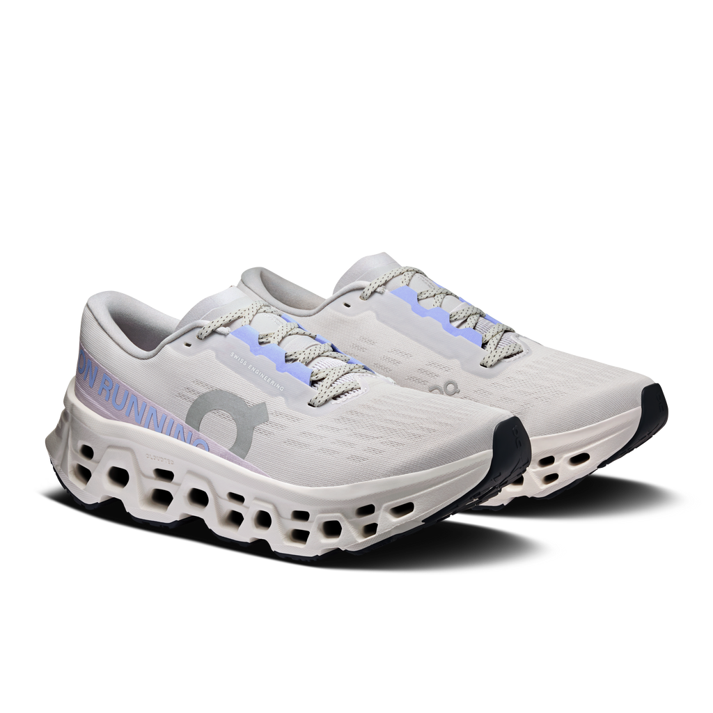 On Running Women's Cloudmonster 3 Wide Shoes - Frost / Ivory