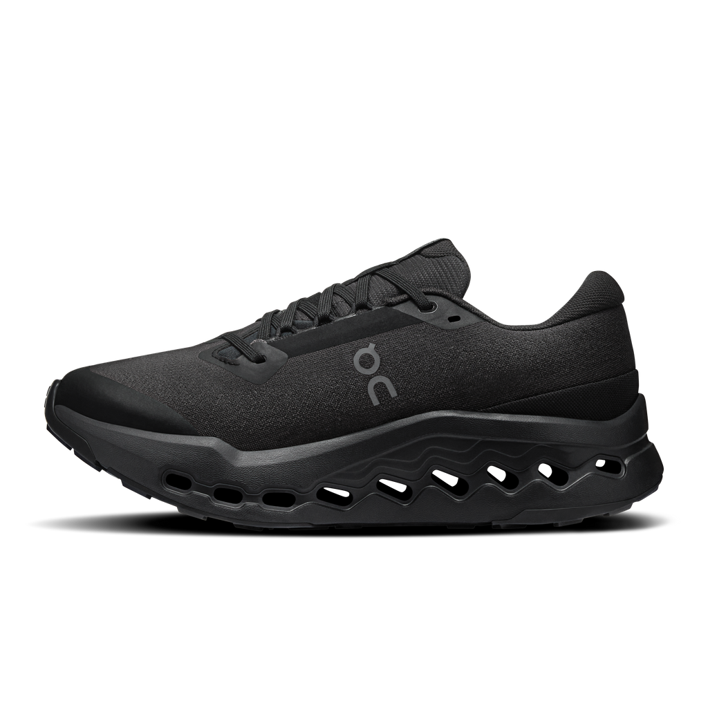 On Running Women's Cloudsurfer Trail 2 Waterproof Shoes - Black / Black