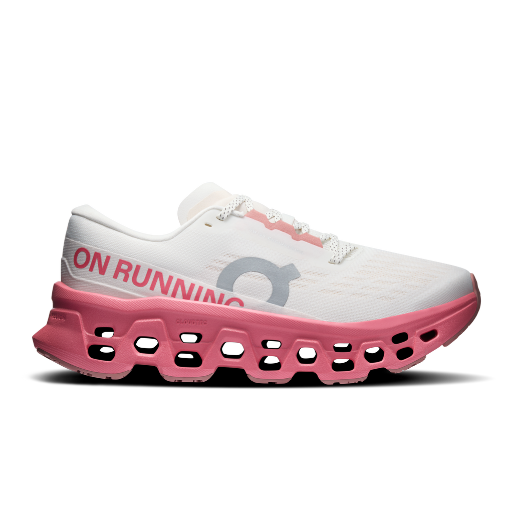 On Running Women's Cloudmonster 3 Shoes - Ivory / Camellia