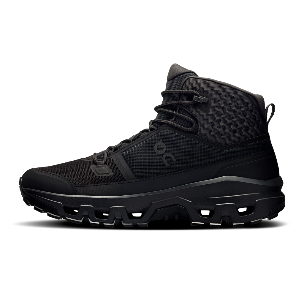 On Running Men's Cloudrock Mid Waterproof Shoes - Black / Black