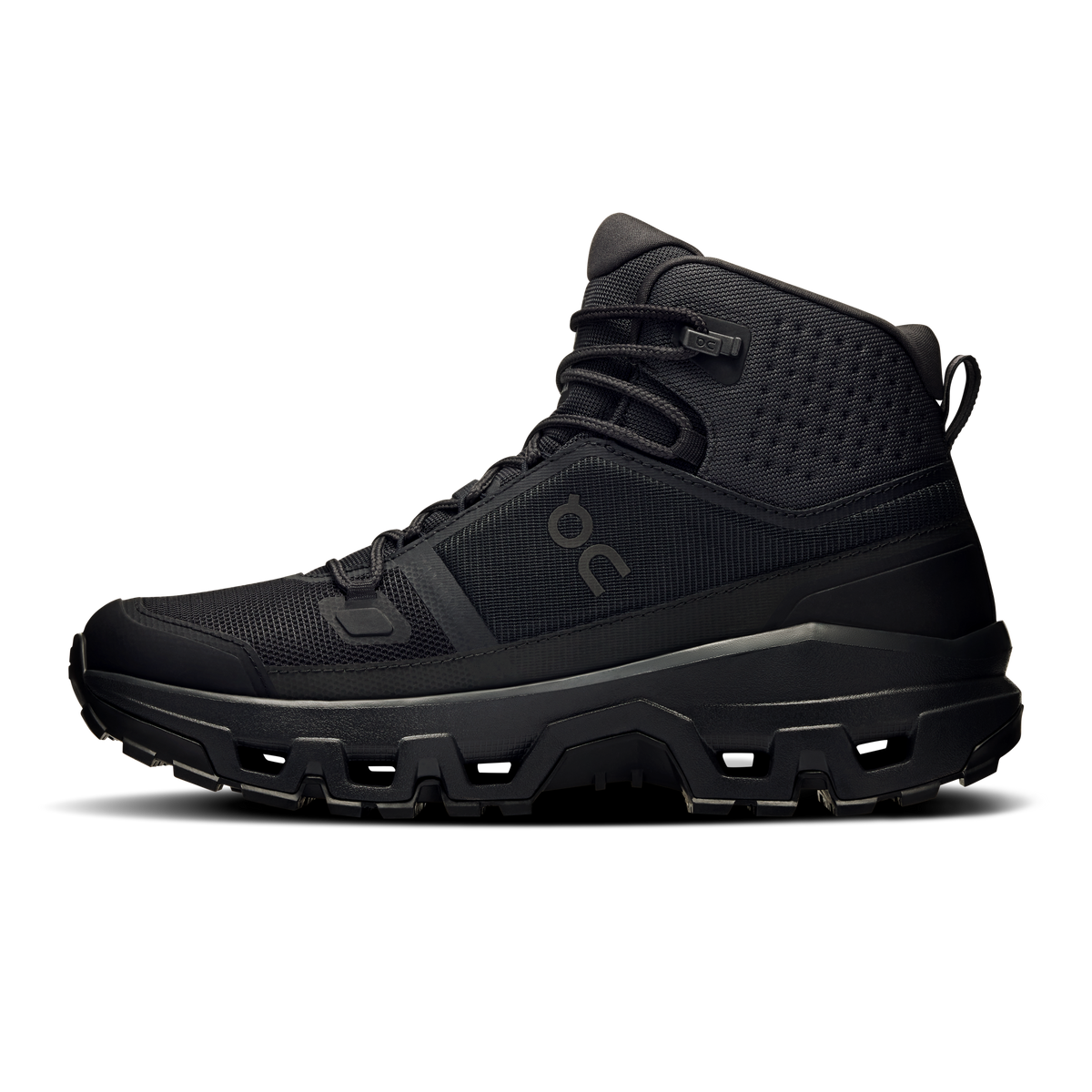 On Running Women's Cloudrock Mid Waterproof Shoes - Black / Black